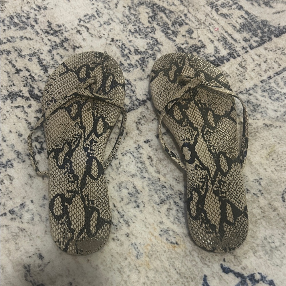 Yosi Samra Snake Print Sandals